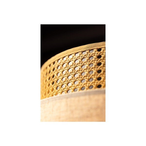 Rippvalgusti rotangist-tekstiilist varjuga Abra 2 - GTV-image-4