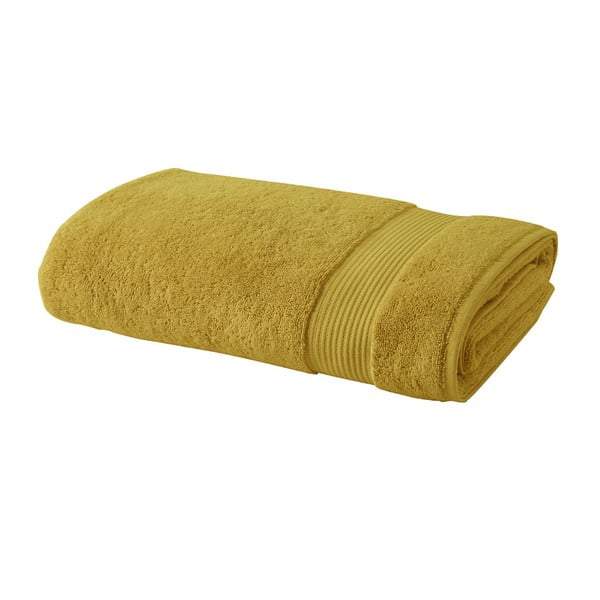 Hořčicově žlutý bavlněný ručník Bella Maison Basic, 100 x 150 cm