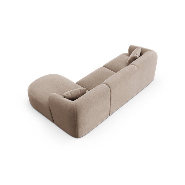 Helepruun sametist nurgadiivan (parem nurk/diivanvoodiga) Campi - Cosmopolitan Design-image-4