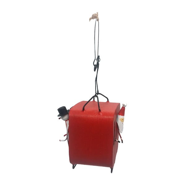 Rippuvad jõulukaunistused Santa & Snowman in Cable Cart - G-Bork-image-1