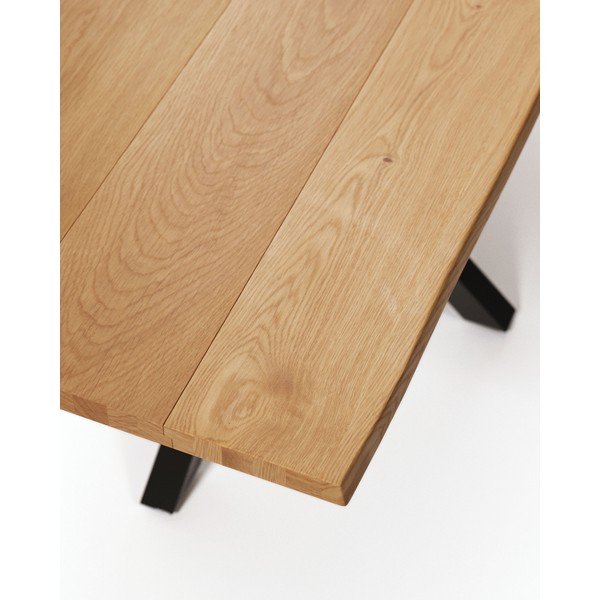 Söögilaud tammepuust pealispinnaga 90x160 cm Argo - Kave Home-image-4