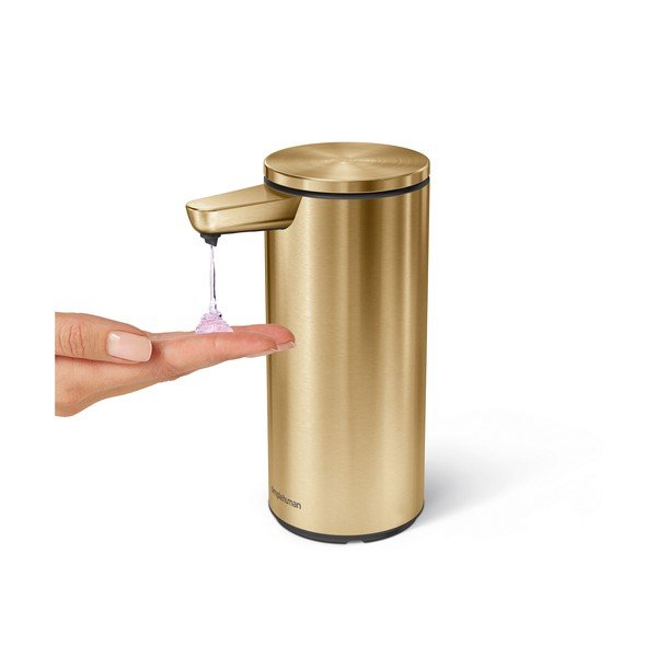 Kontaktivaba terasest seebidosaator läikiva kuldse värviga 266 ml - simplehuman-image-2