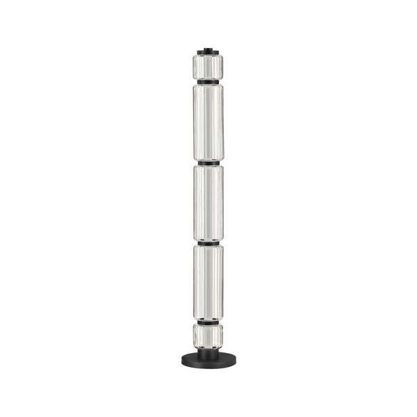 Mattmust klaasist LED-põrandalamp (kõrgus 123 cm) Liesa - Nova Luce