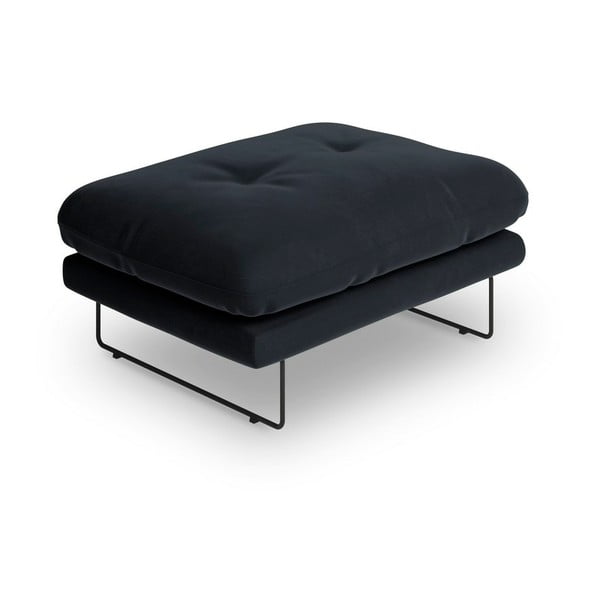 Tmavě modrý puf se sametovým potahem Windsor & Co Sofas Gravity-image-2