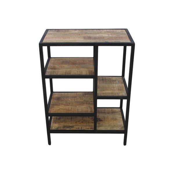 Knihovna z neopracovaného mahagonového dřeva HSM collection Levels, výška 80 cm-image-4