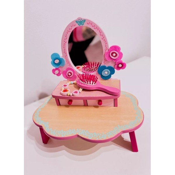 Laste puidust riietuslaud Flora - Djeco-image-1