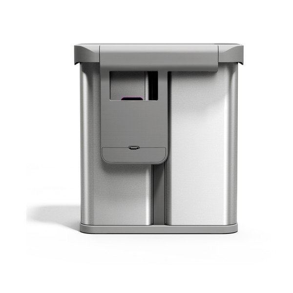 Terasest prügikast 34+24 l sorteeritud jäätmete jaoks/kontaktivaba hõbedases värvitoonis Dual Sensor - simplehuman-image-2