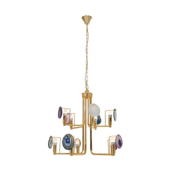Metallist ripplamp kuldses värvitoonis Glamour - Premier Housewares-image-2