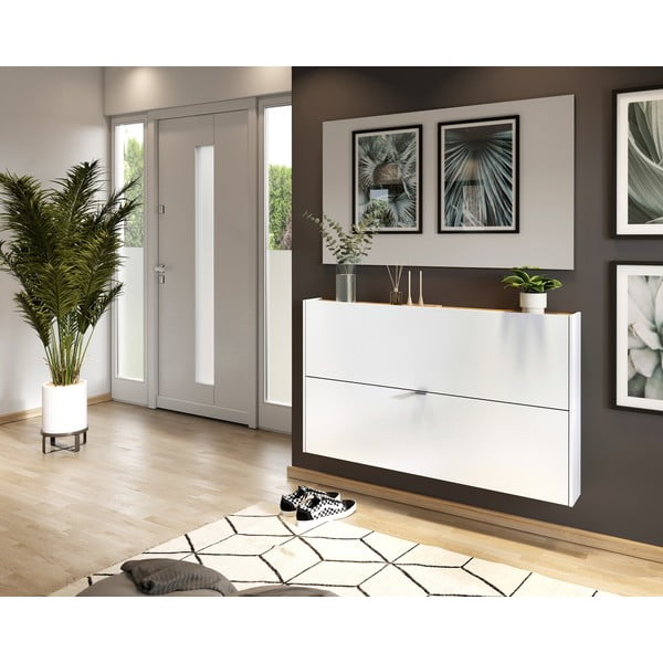 Valge tammespoonist hingedega/rippuv kingakapp 140x83x18 cm Ameca - Germania-image-4