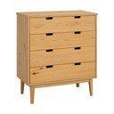 Naturaalsest tammepuidust kummut 75x85x38 cm Garrison - Rowico