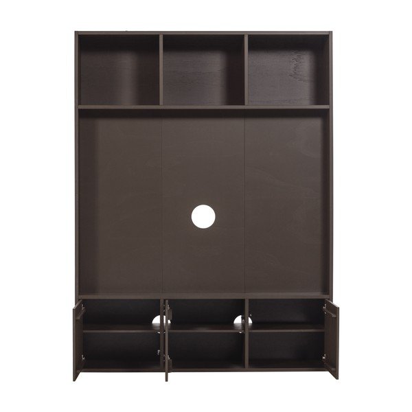 Tumepruun männipuidust TV-alus 160x215x40 cm Meggy - WOOOD-image-3