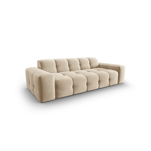 Beež sametne diivan 222 cm Kendal - Micadoni Home-image-3