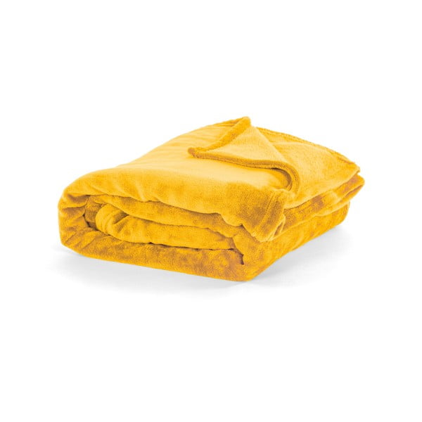 Kollane mikro plüüsist voodiplaat üheinimesevoodile 150x200 cm Cosy - Tiseco Home Studio