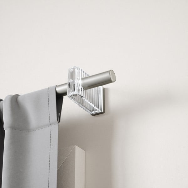 Matt hõbedane terasest pikendatav kardinapuu 107–305 cm Flute - Umbra-image-2