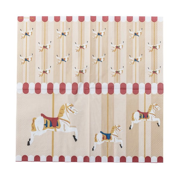 Pabersalvrätikud, 20 tk komplektis 33x33 cm Merry-go-round - Bloomingville-image-3