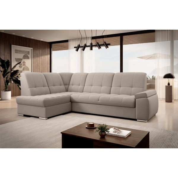 Beež sametist lahtikäiv/sahtliga nurgadiivan (vasak nurk/L-kujuline) Sado – ELTAP-image-4