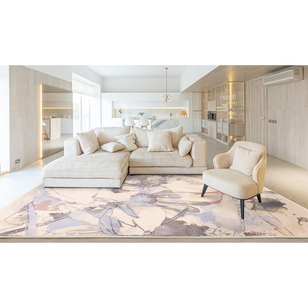 Kreem villane vaip 133x180 cm Lilia - Agnella-image-1