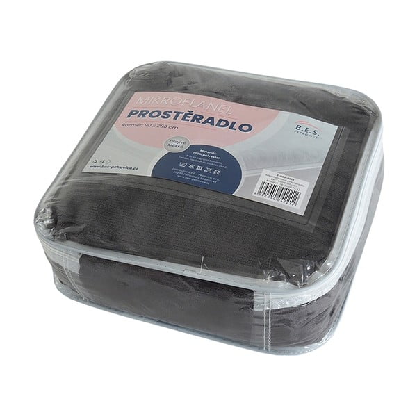 Antratsiitne mikroflanellist lina 180x200 cm Exclusive - B.E.S.-image-1