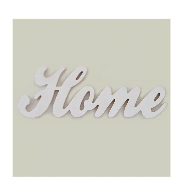 Dekorativní nápis Home, bílý
