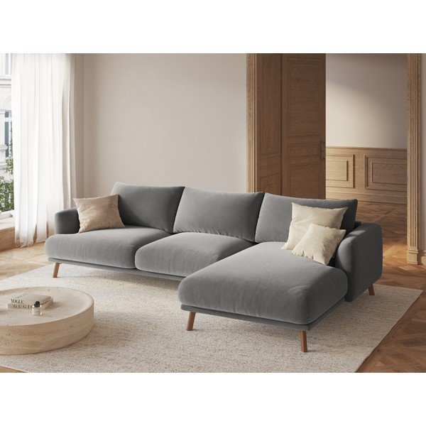 Hall sametist nurgadiivan (parem nurk) Naomi - Micadoni-image-1