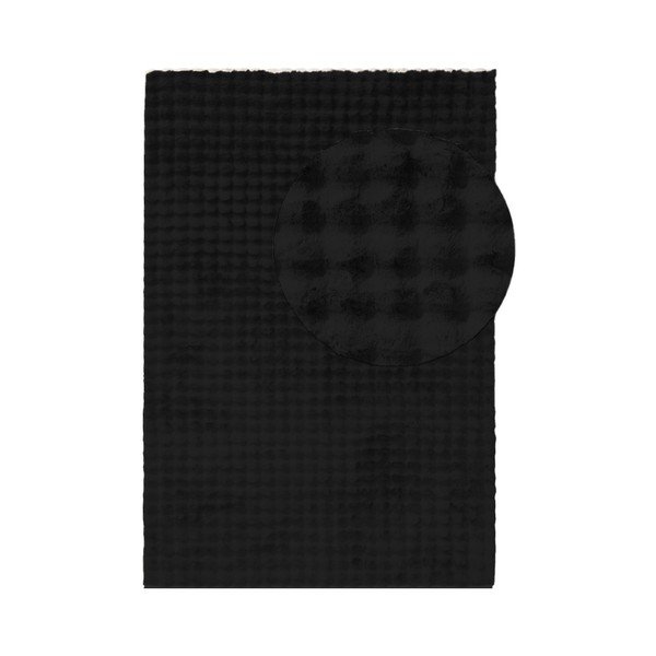 Must pestav vaip 160x230 cm Bubble Black - Mila Home