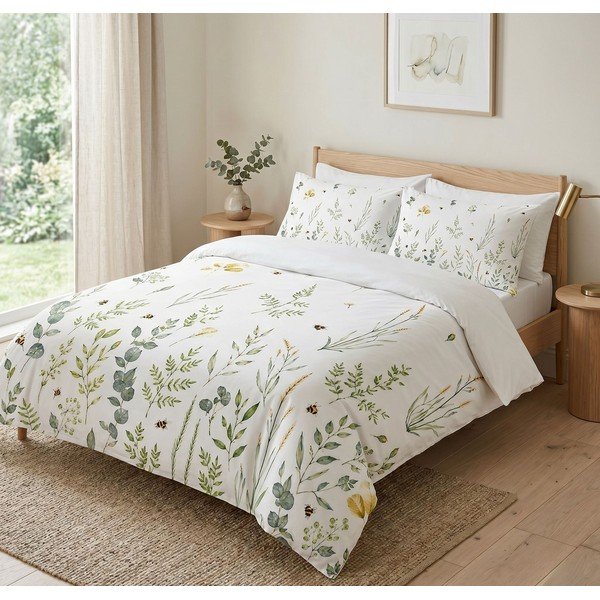 Valge üheinimesevoodipesu 200x140 cm Gardenia - Mijolnir-image-1