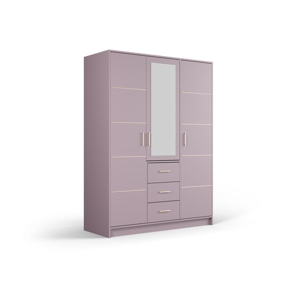 Roosa riidekapp peegliga 147x200 cm Burren - Cosmopolitan Design-image-2