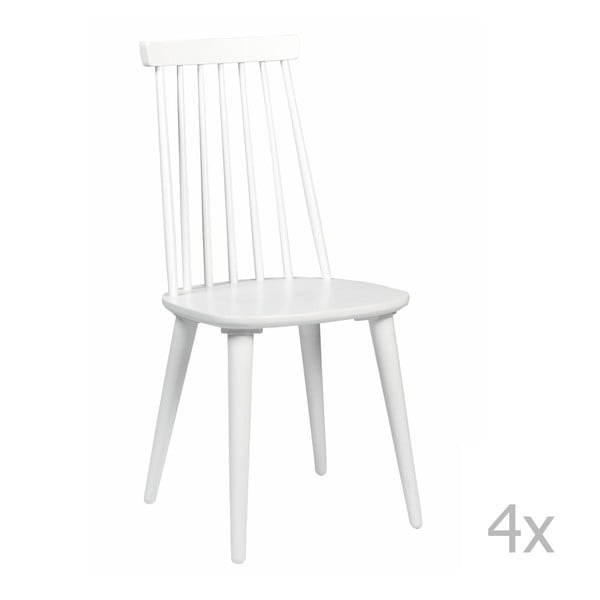 Sada 4 bílých židlí Folke Lotta