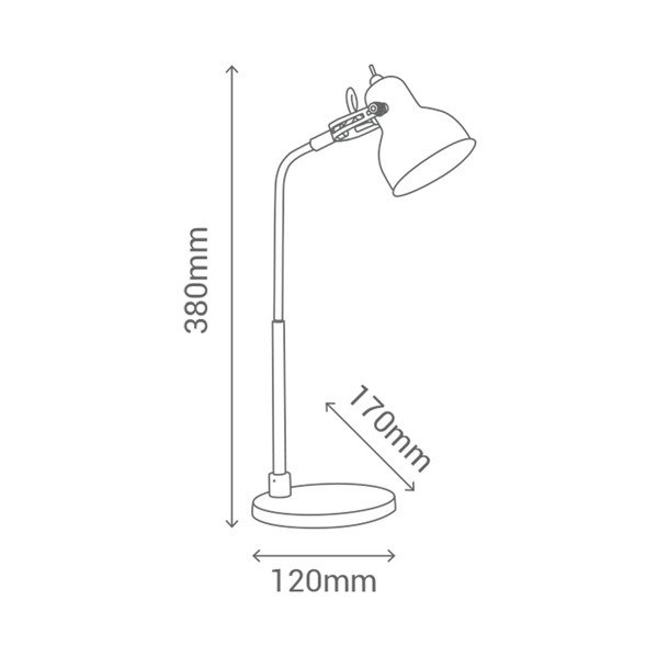 Punane LED-valgustiga laualamp Bang - SULION-image-1