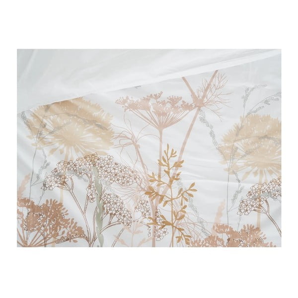 Valge/terrakotta krepp voodipesu üheinimesevoodile 140x200 cm Caraway - B.E.S.-image-1