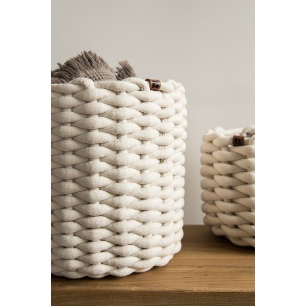 Riidest korv ø 25x25 cm Peach Skin Round M - Bigso-image-2