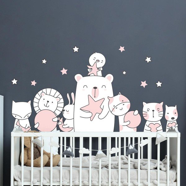 Laste seinakleebis Star Guardian Animals, 90 x 60 cm - Ambiance-image-1