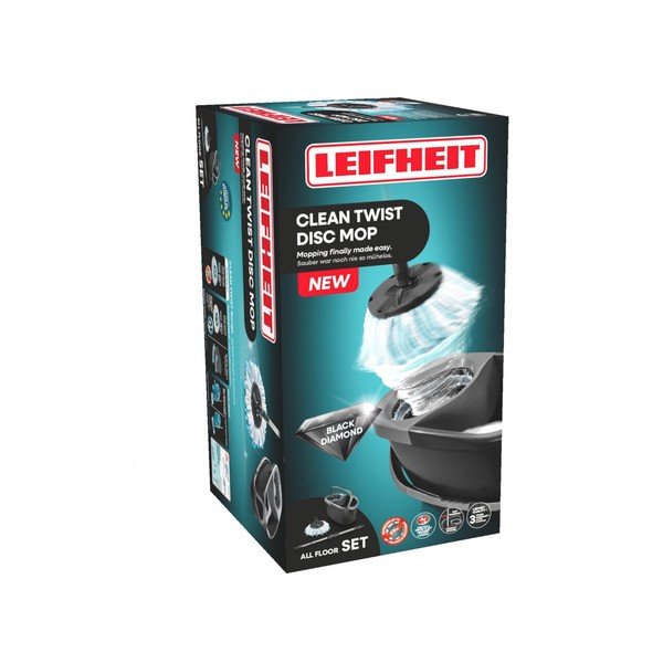 Pöörlev mopp ämbriga Clean Twist Disc Mop Ergo Black - LEIFHEIT-image-2