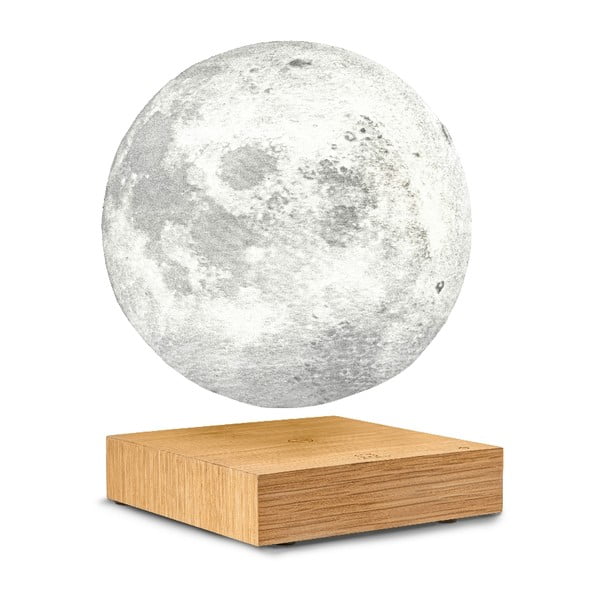 Kuukujuline hõljuv laualamp Valge tuhk Moon - Gingko