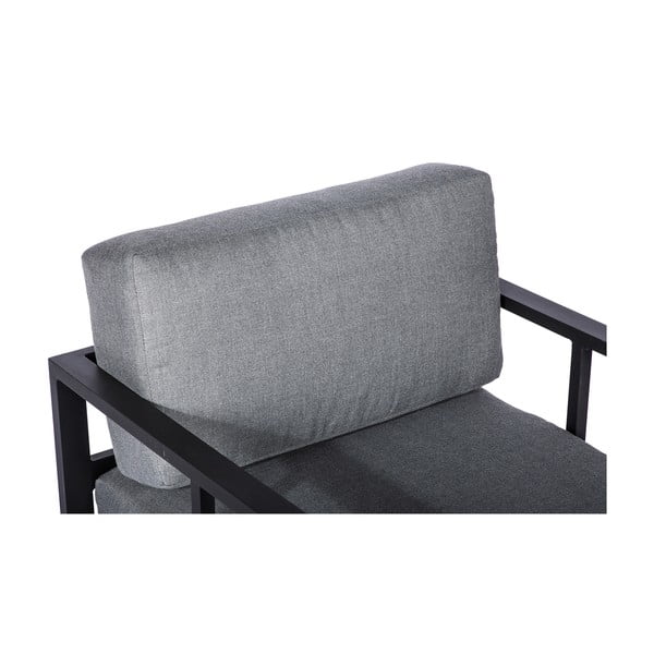 Set grafitově šedých zahradních křesel Bellisima a černého stolku Loris, ø 35 cm-image-4