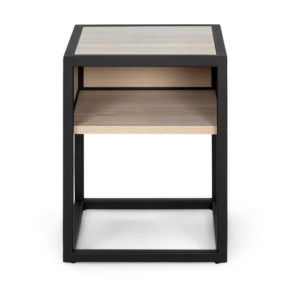 Musta/loomulikku värvi öökapp koos riiulitega Diva - Spinder Design