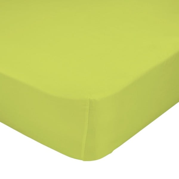 Zelené elastické prostěradlo HF Living Basic, 160 x 200 cm