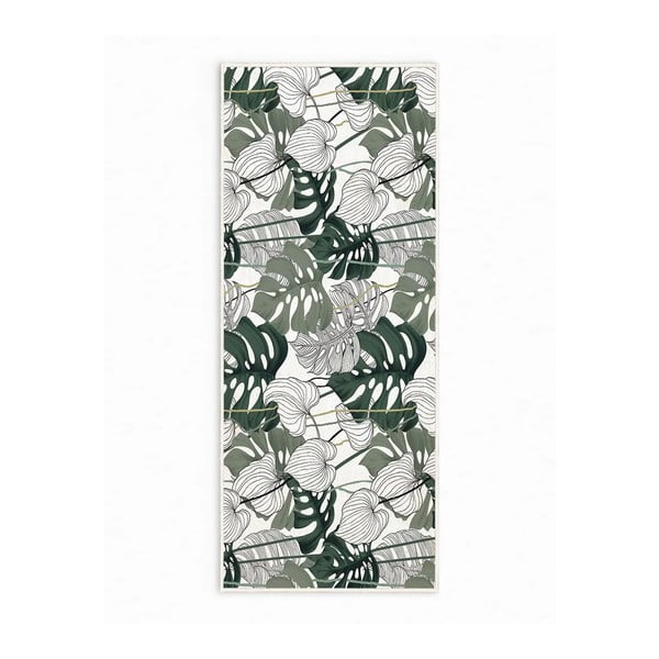 Valge-roheline pestav vaip 80x150 cm Monstera - Oyo Concept