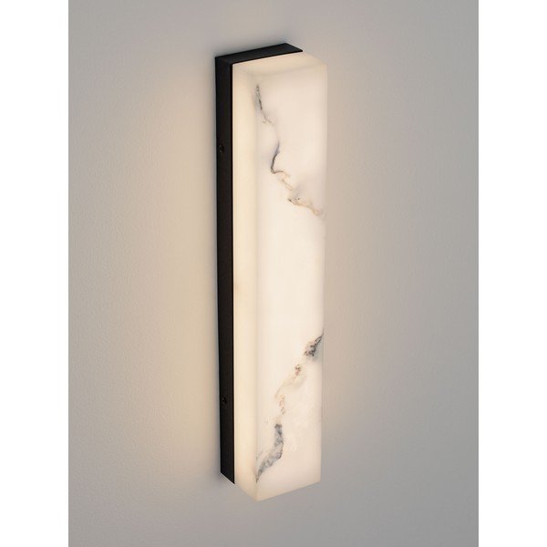 Valge/mattmust LED-seinavalgusti kivist dekooriga Shado - Nova Luce-image-4