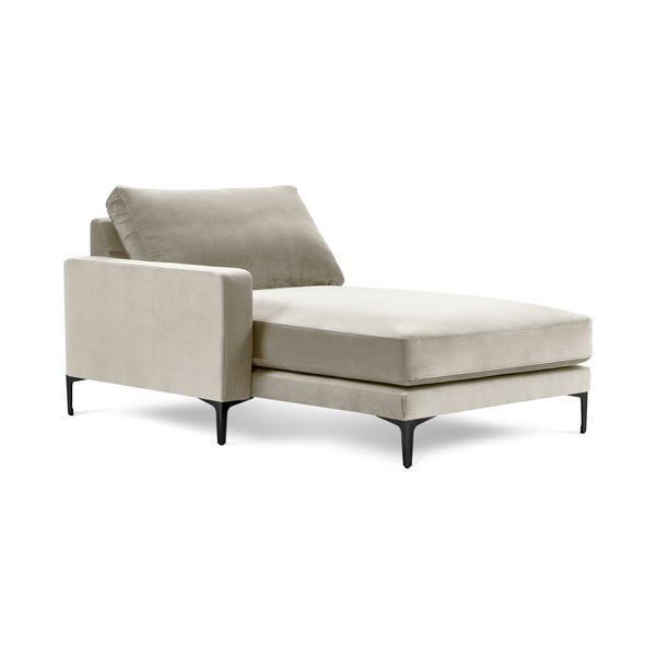 Beež sametist lamamist tugitool , vasakpoolne nurk Harmony - Kooko Home-image-2