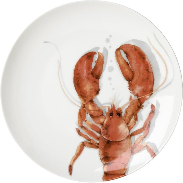 Punane portselanist taldrik ø 25,5 cm Lobster - IHR