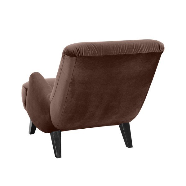 Hnědé křeslo s černými nohami Max Winzer Brandford Suede-image-1