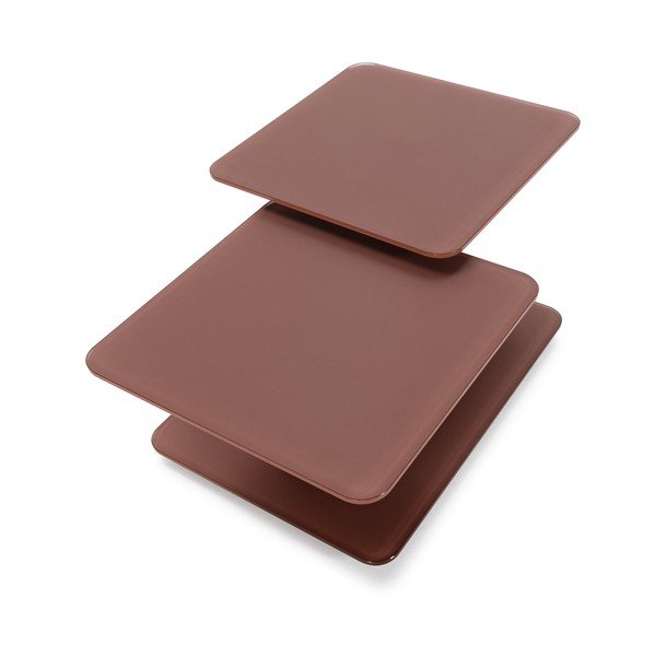 Terrakota värvi klaasist kohvilaud 54x115 cm Elvi - Marckeric-image-3