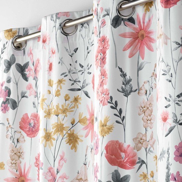 Sametist kardin 140x240 cm Florabella - douceur d'intérieur-image-1
