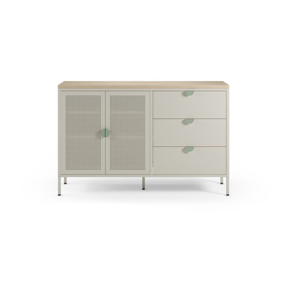 Kreemikas/naturaalne metall kummut 140x90x40 cm Sayla - Marckeric
