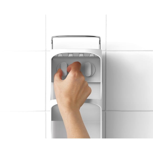 Valge isekandev plastikust vannitoa riiul Capsule - Joseph Joseph-image-2