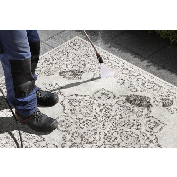 Hall ja kreemikas õuevaip , 120 x 170 cm Tilos - NORTHRUGS-image-3