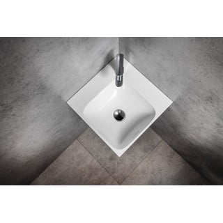 Valge marmorist valamu 40x40 cm Emona - Sapho