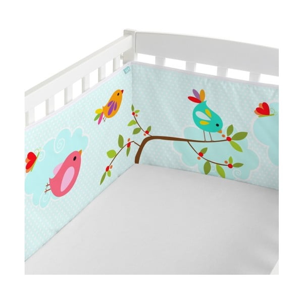 Textilní ohrádka na postýlku Little W Happy Spring, 60x60 cm
