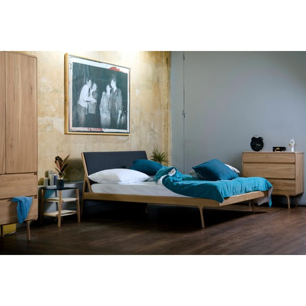 Tammepuust riidekapp 90x200 cm Fawn - Gazzda-image-1